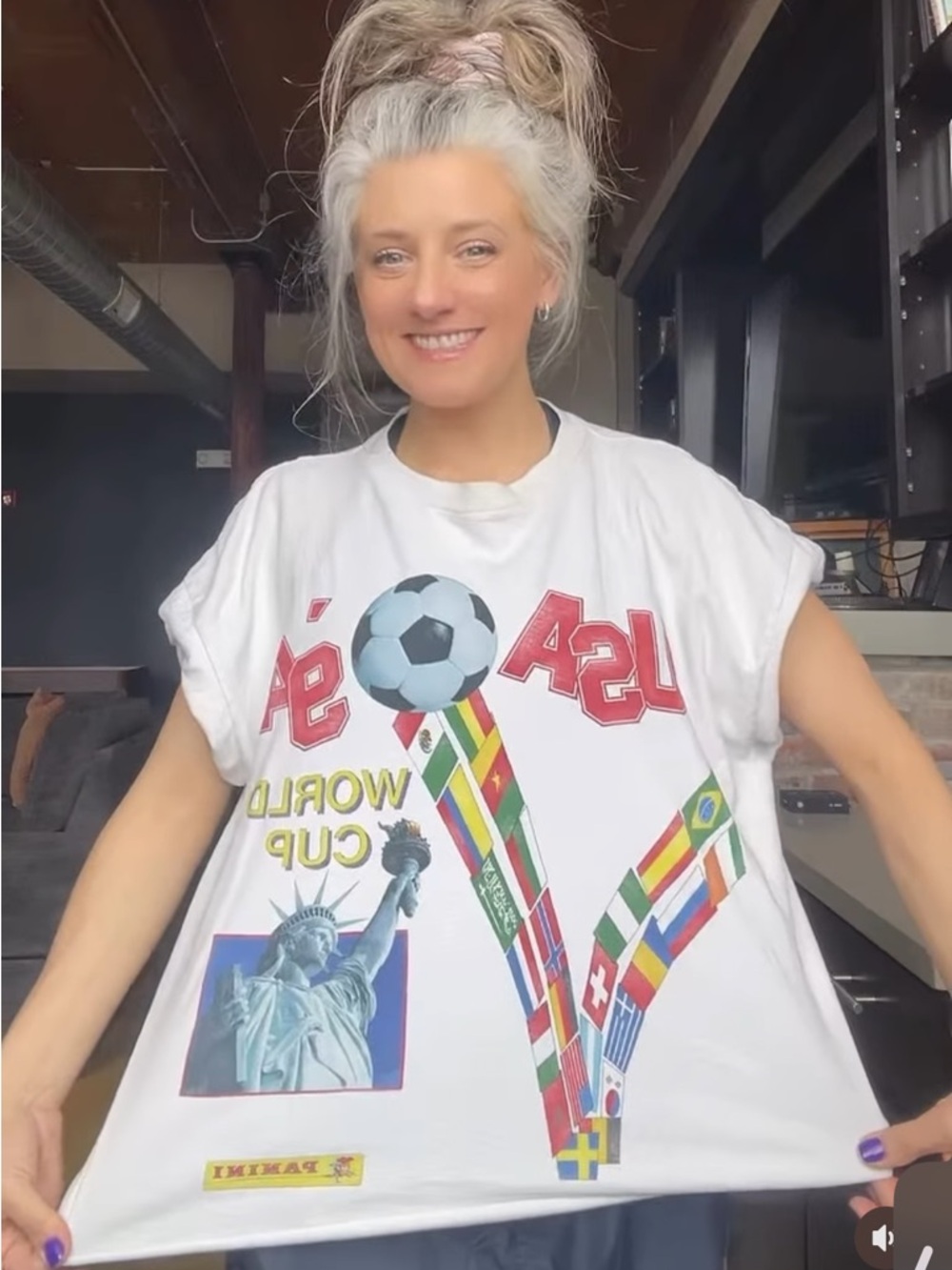 Vintage Panini USA '94 World Cup Abercrombie Cut Off Graphic Tee (Size: XL)